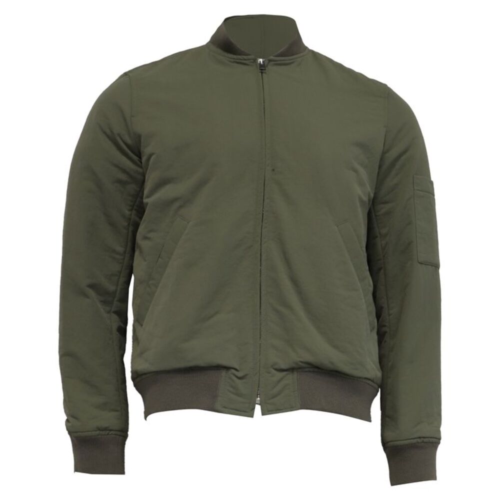A.P.C. Gregoire Bomber Jacket in Khaki Polyamide